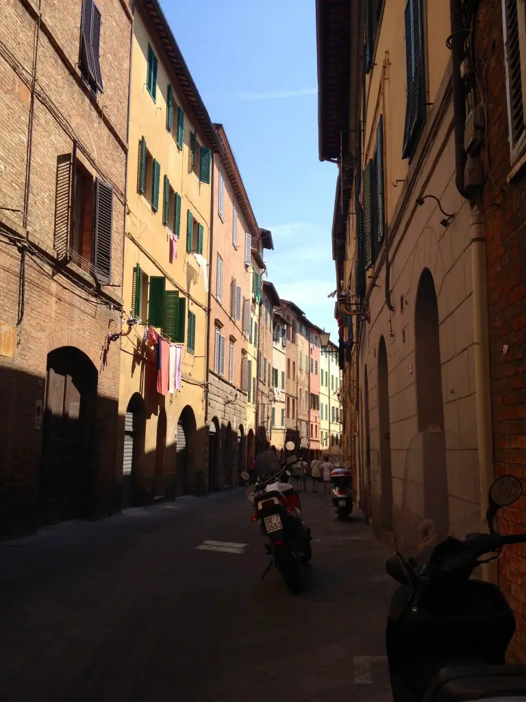 The streets of Siena