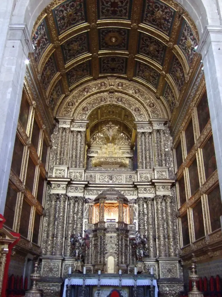 The golden altar at the cathedral