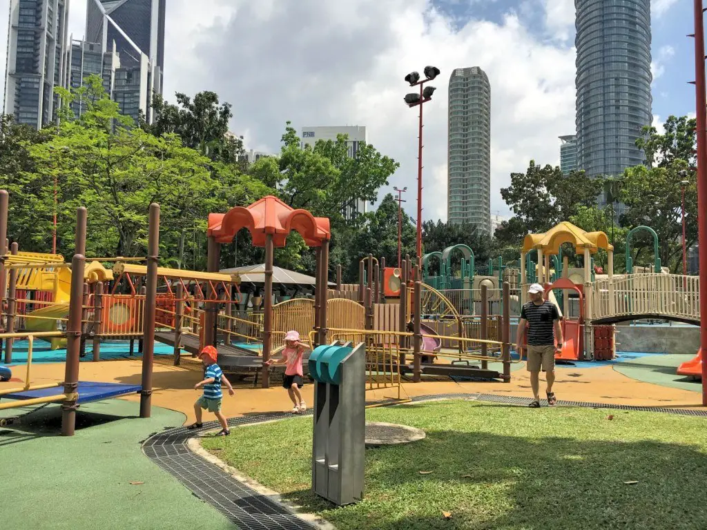 Our kids loved the giant playground by the Twin Towers 