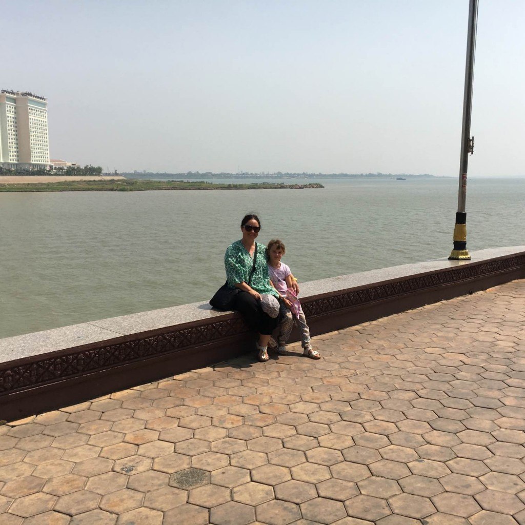 The riverside is right by the palace where the Tonle Sap and Mekong Rivers converge. Did you know the Mekong River flows all the way from Tibet down to Vietnam!