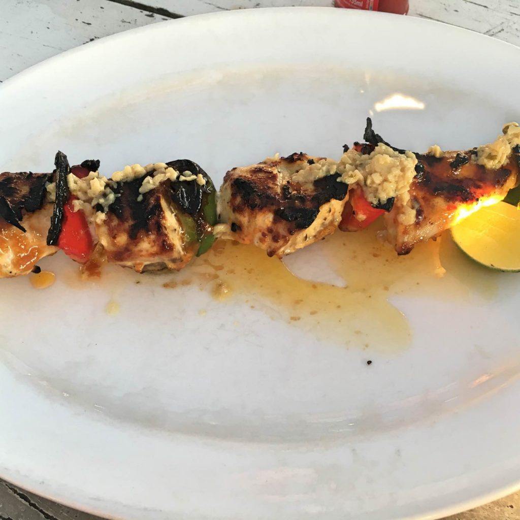 Delicious fresh fish kebab is a perfect example of things to eat in Bali