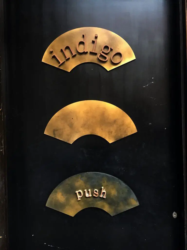 Entrance to Indigo Restaurant