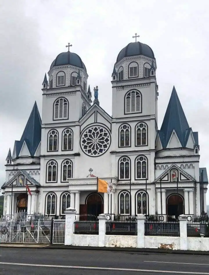The beautiful Catholic cathedral in Apia
