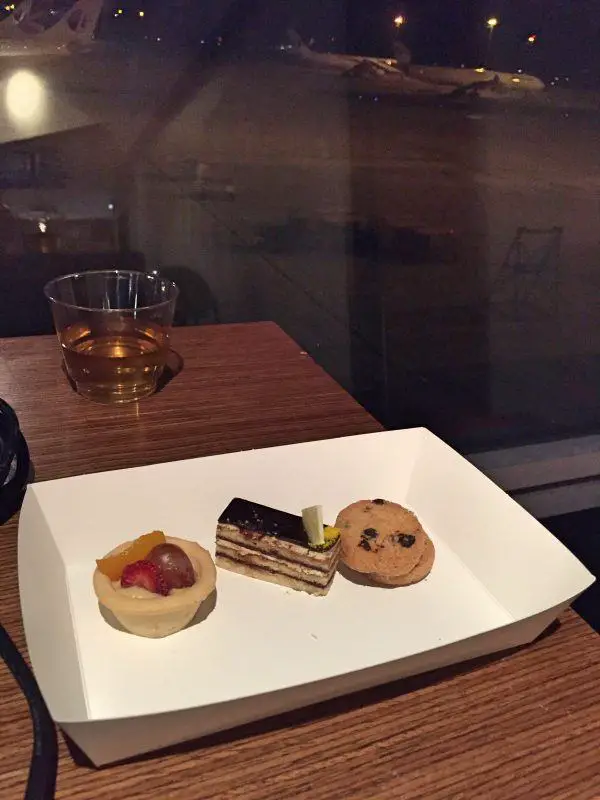 Pastries at the Malaysia Airlines lounge KL - malaysian airline business class review